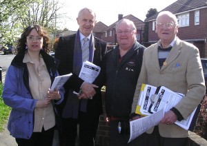 Volunteers out collecting signatures